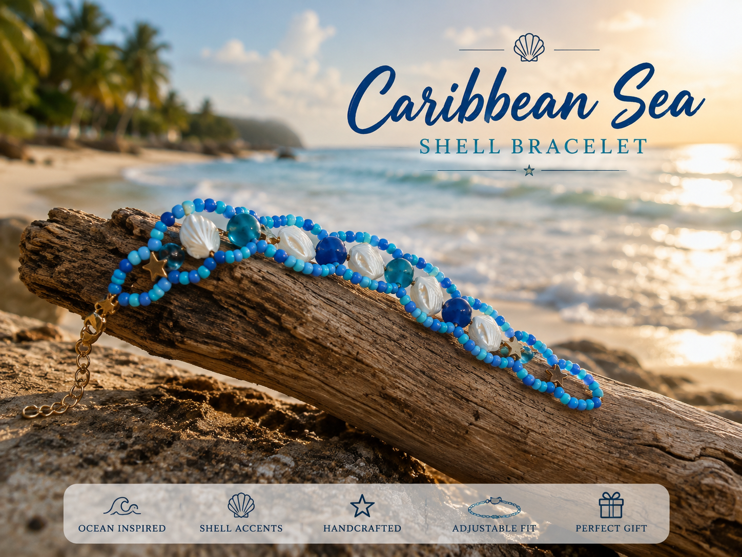 Caribbean Sea Shell Bracelet