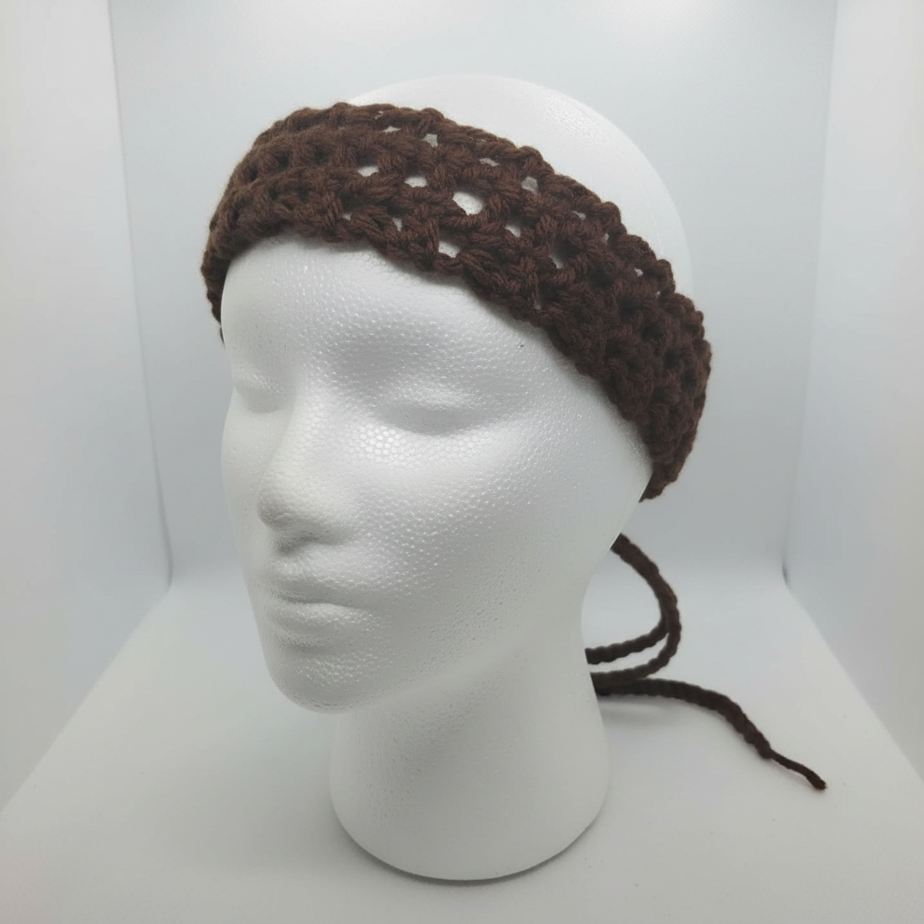 Brown Crochet Headband Mannequin