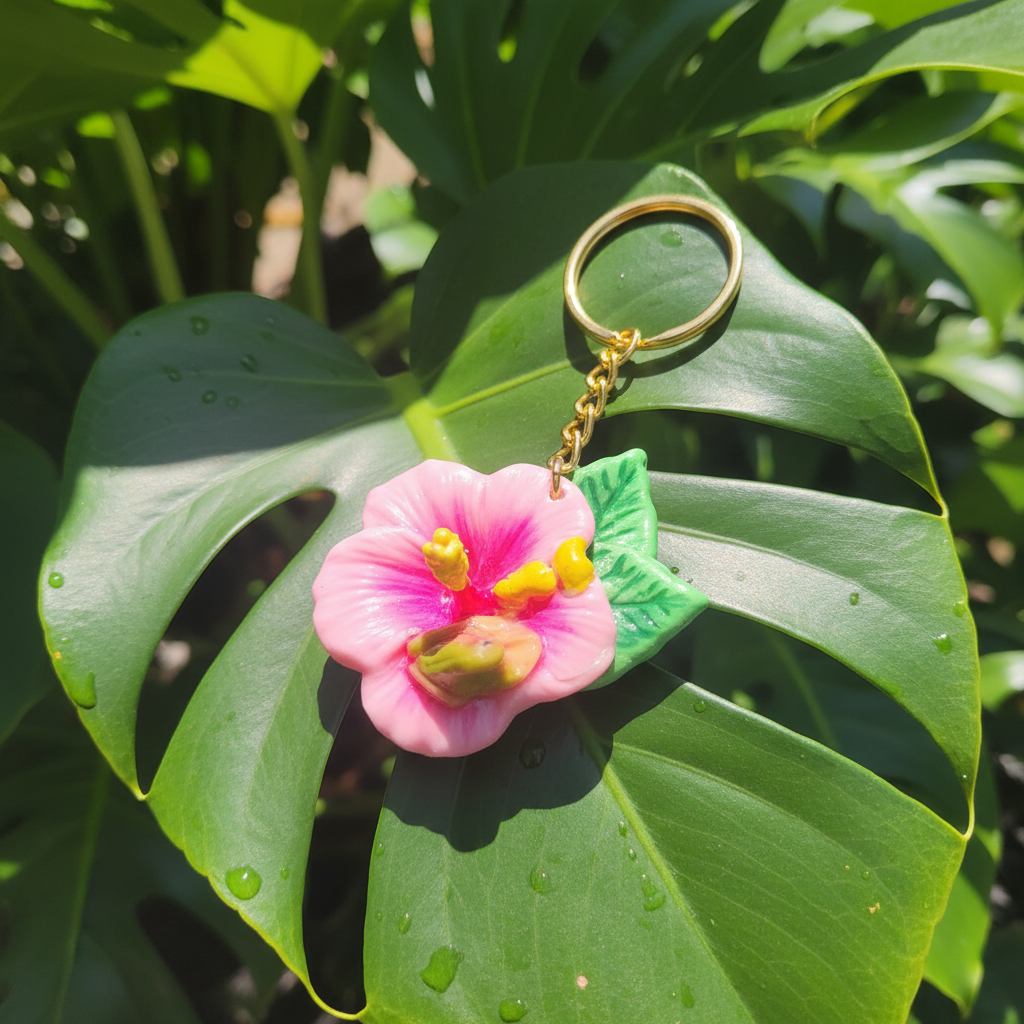 Pink hibiscus macro detail