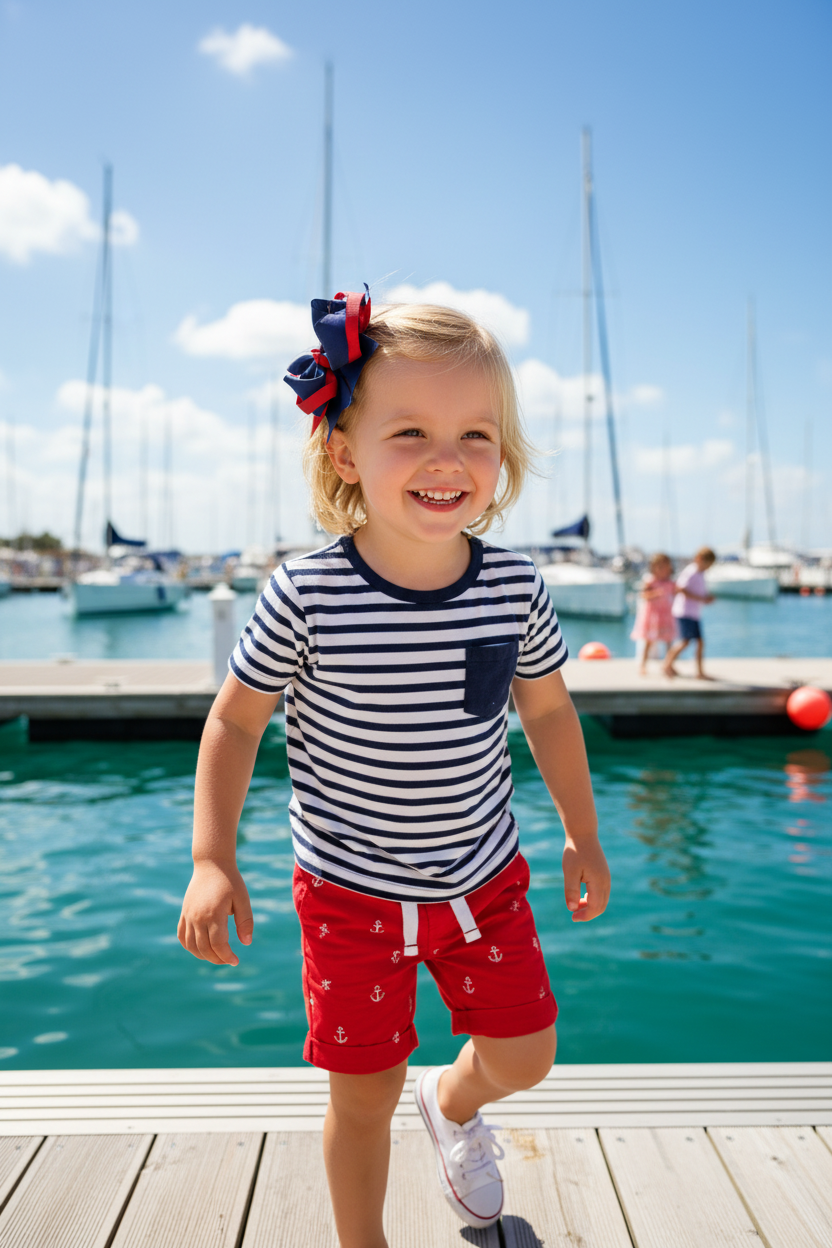 Sailor Sweetheart bow at beach