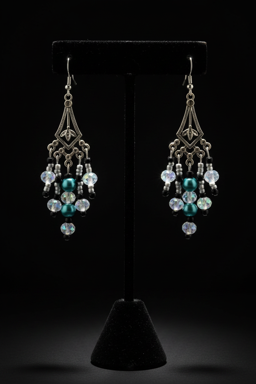 Sirena Earrings Black Editorial