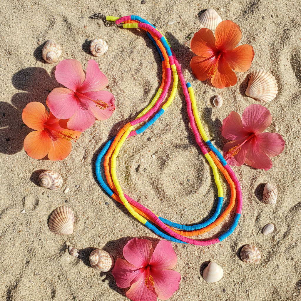 Vibra Necklace - Beach Flat Lay