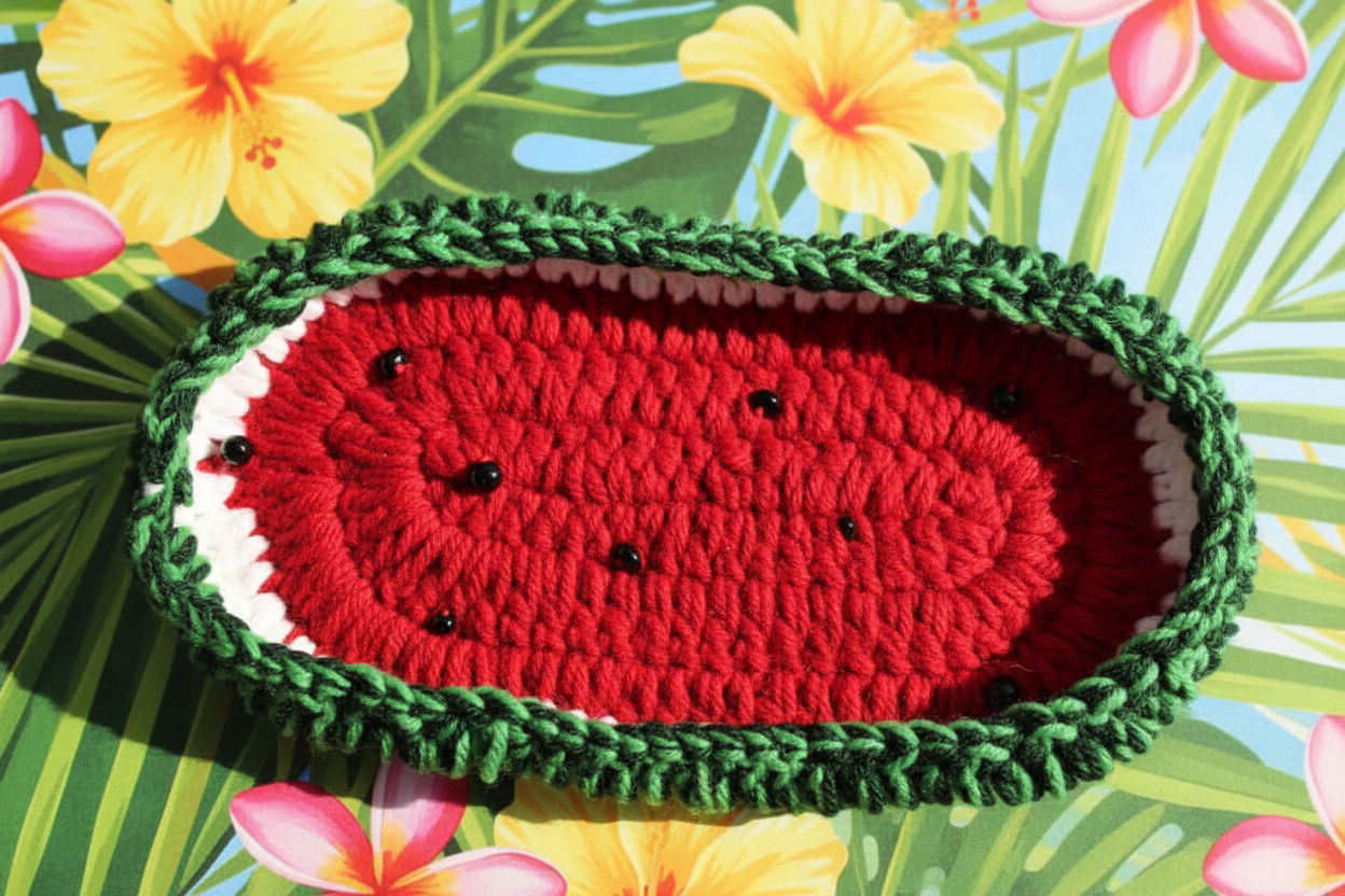 Watermelon glasses holder detail